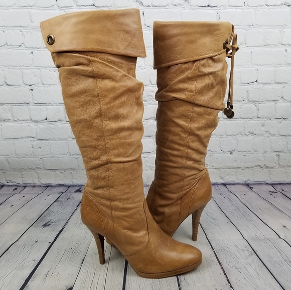 VIANNI COLLECTION | tall stacked heel slouchy boots - Picture 3 of 9